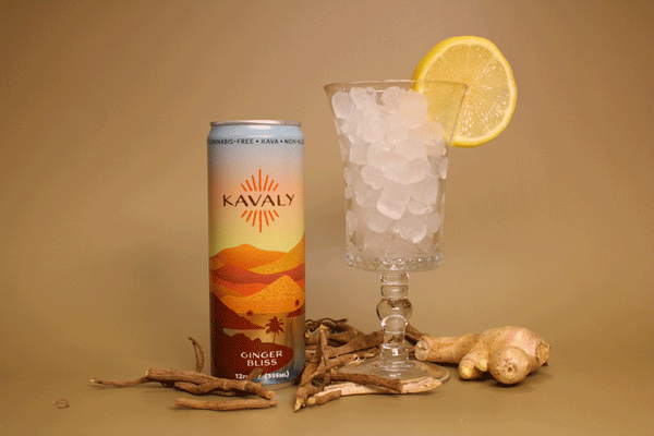 Kavaly Ginger Bliss Original Kava-Infused Sparkling Tonic
