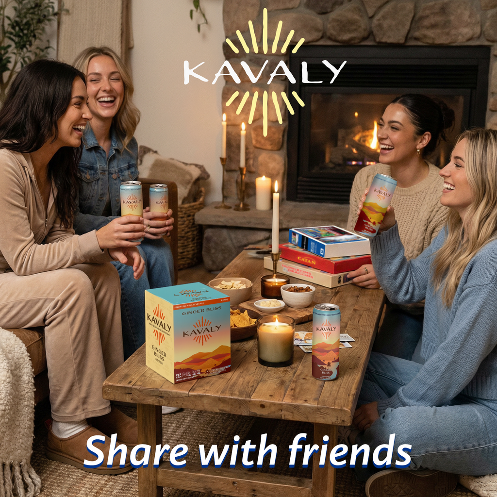 Kavaly Ginger Bliss Original Kava-Infused Sparkling Tonic