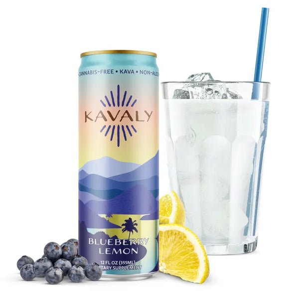 Kavaly Original Blueberry Lemon Kava-Infused Sparkling Tonic