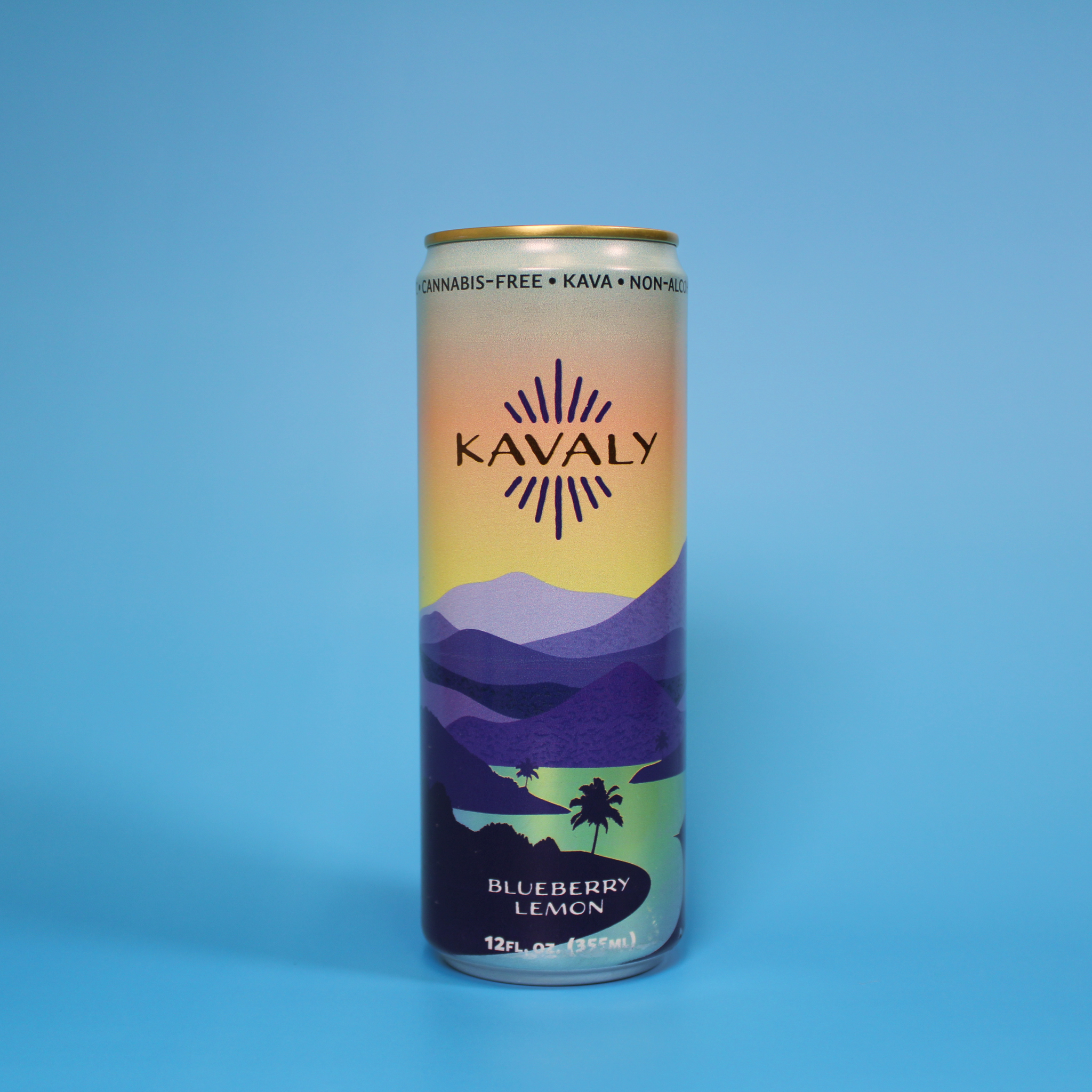 Kavaly Original Blueberry Lemon Kava-Infused Sparkling Beverage