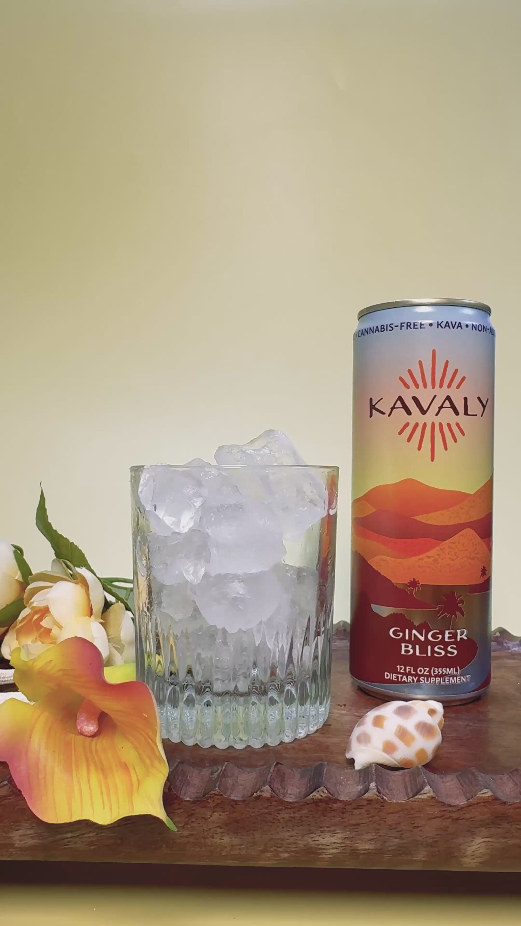 Kavaly Ginger Bliss Original Kava-Infused Sparkling Tonic