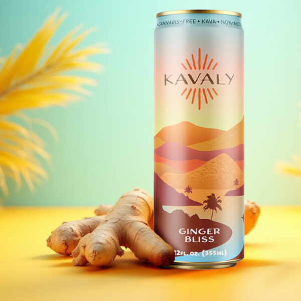 Kavaly Ginger Bliss Single Can With Background